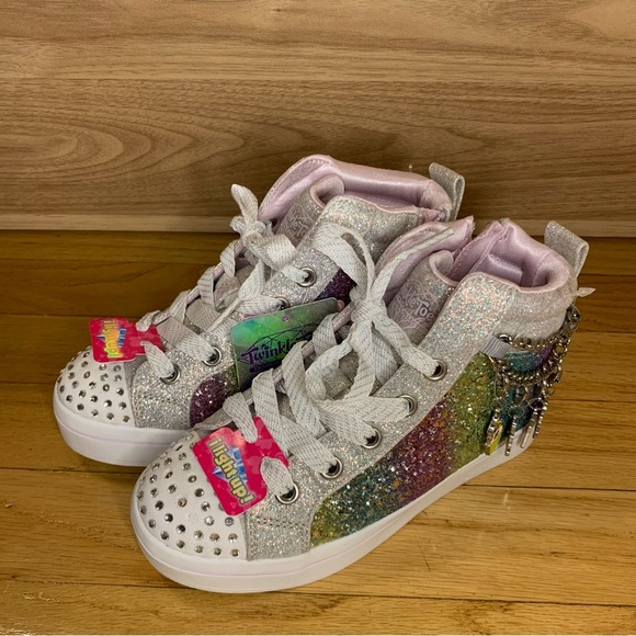 Skechers Twi-Lites Charm Glitz Lighted H-Top Sneakers - Little Kid - Size 12.5 - Picture 1 of 8